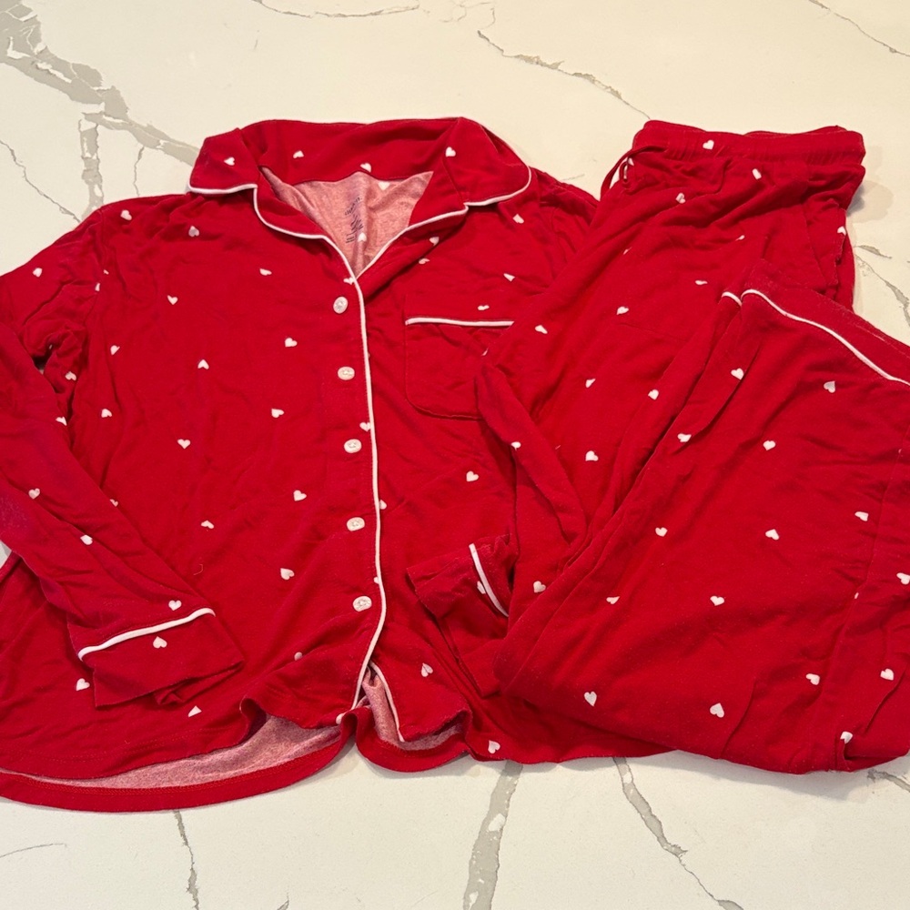 Auden Red Heart womens Pajama Set